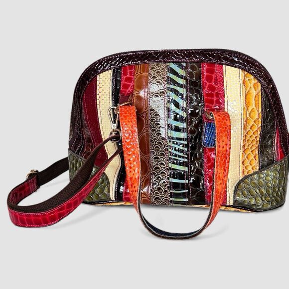 Segater Genuine Leather flower Large Shoulder Bag Crossbody Tote Patchwork Boho - Picture 4 of 12